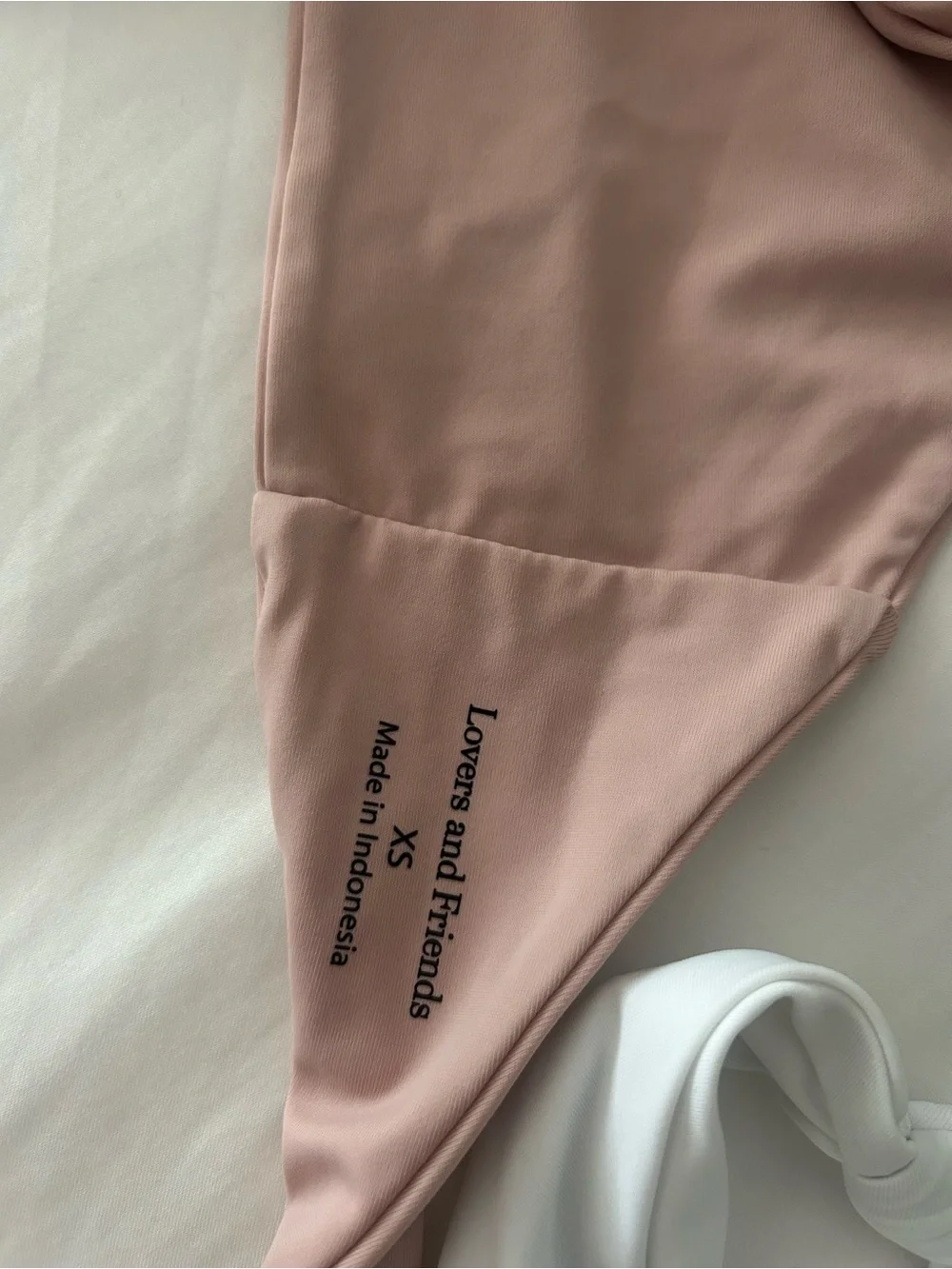Lovers + Friends Pink and White One-Shoulder Cutout Bikini - Picture 2 of 2